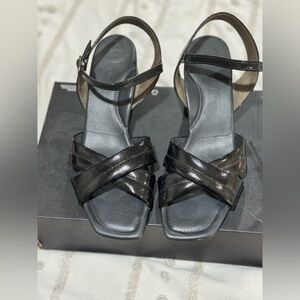 Paul Green Lexi Black Patent Leather Women's Sandals